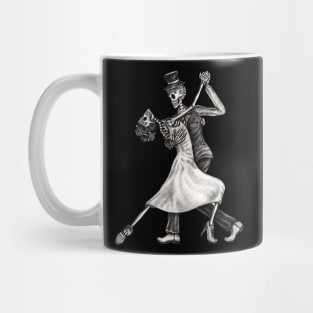 Sugar skull couple ballroom dancing celebration day of the dead. Mug